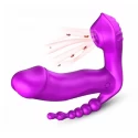 Potrójny stymulator Boss Series Silicone Panty Vibrator