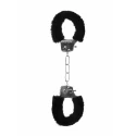 Beginner's furry hand cuffs - with quick-release button