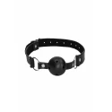 Breathable ball gag with nipple clamps