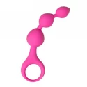 Purple Silicone Anal Bead Dildo