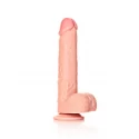 Dildo with balls and suction cup - 9''/ 23 cm