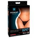 Wibrujące majteczki z otwartym krokiem HookUp Remote Lace Peek-a-Boo