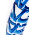 Dildo, transparent, glass, 17 cm