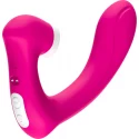 Stymulator silicone 2*9 vibration function Rose Red 