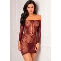 TIE BREAKER LONG SLEEVE DRESS, OS