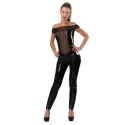 GP DATEX OFF SHOULDER CATSUIT BLACK, L