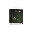 Glass butt plug - glow in the dark - medium - clear