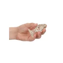 Glass butt plug - glow in the dark - small - clear