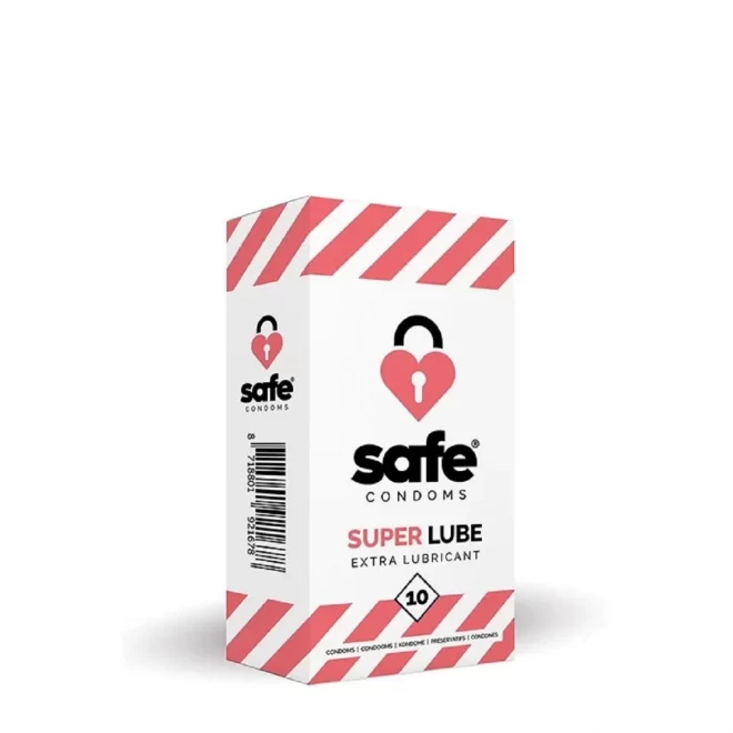 SAFE SUPER LUBE CONDOMS 10PC