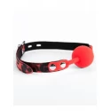 Red Silicone Ball Gag Leopard