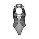 Net And Lace Keyhole Bodysuit