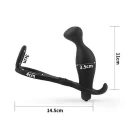 Masażer prostaty z pierścieniem na penisa i jądra Ass Rasca Plug Combo Vibrating Black