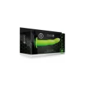 Curved hollow strap-on - 8'' / 20 cm - gitd
