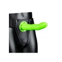 Curved hollow strap-on - 8'' / 20 cm - gitd
