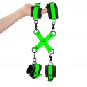 Hand & ankle cuffs with hogtie - gitd