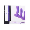 Tri-play 3 piece silicone dildo set