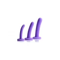 Tri-play 3 piece silicone dildo set