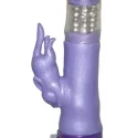 Podwójny żelowy wibrator rotacyjny Pearlescent Rabbit