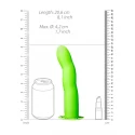 Curved hollow strap-on - 8'' / 20 cm - gitd