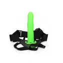 Curved hollow strap-on - 8'' / 20 cm - gitd