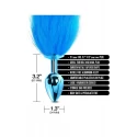 NIXIE METAL BUTT PLUG WITH OMBRE TAIL, BLUE METALLIC