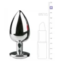 Korek analny z kryształkiem Metal Butt Plug