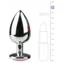 Korek analny z kryształkiem Metal Butt Plug