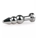 Silver Butt Plug with clear crystal