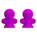Pretty Love Vibrating Nipple Suckers Purple