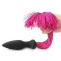 Anal Plug with Pony Tail Red