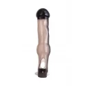 xToyFa XLover, Penis Sleeve, for increase in size with vibration, TPE, transparent black, 19.4 cm