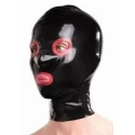 Latexowa maska z otworami na oczy i usta