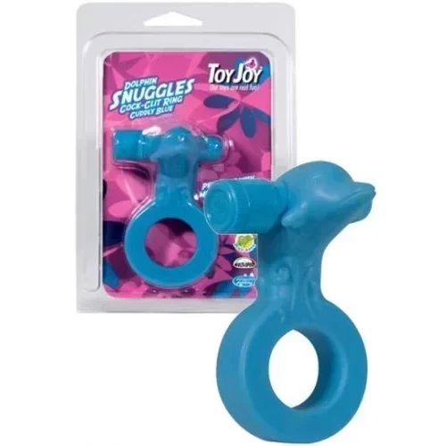 Pierścień z wibracjami VIBRATING COCKRING DOLPHIN BLUE