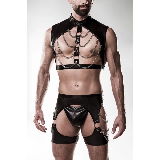 Grey velvet men 3-teiliges ketten set m. chaps