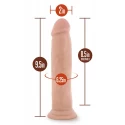 DR. SKIN PLUS 9 INCH POSABLE THICK DILDO CHOCOLATE