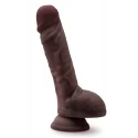 DR. SKIN SILICONE DR. MASON 9 INCH DILDO WITH SUCTION CUP CHOCOLATE