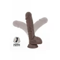 DR. SKIN SILICONE DR. MASON 9 INCH DILDO WITH SUCTION CUP CHOCOLATE