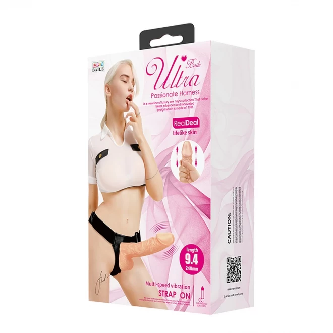 Realistyczny strap-on z wibracją RealDeal