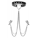 SPORTSHEETS SM AMOR COLLAR WITH NIPPLE JEWELRY