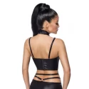 Saresia wetlook-set mit top und minirock xs-s