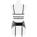 Grey velvet 4-teiliges straps-set xs-s