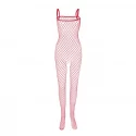 Bodystocking Pamela Crotchless Fishnet Red S-L