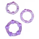 Set 3 Erection Rings Purple Stay Hard