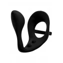Excursion silicone triple stim anal plug with cock and ball ring