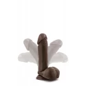 DR. SKIN PLUS 8 INCH POSABLE DILDO WITH BALLS VANILLA