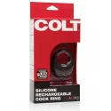 Colt silicone rechargeable cock ring - red