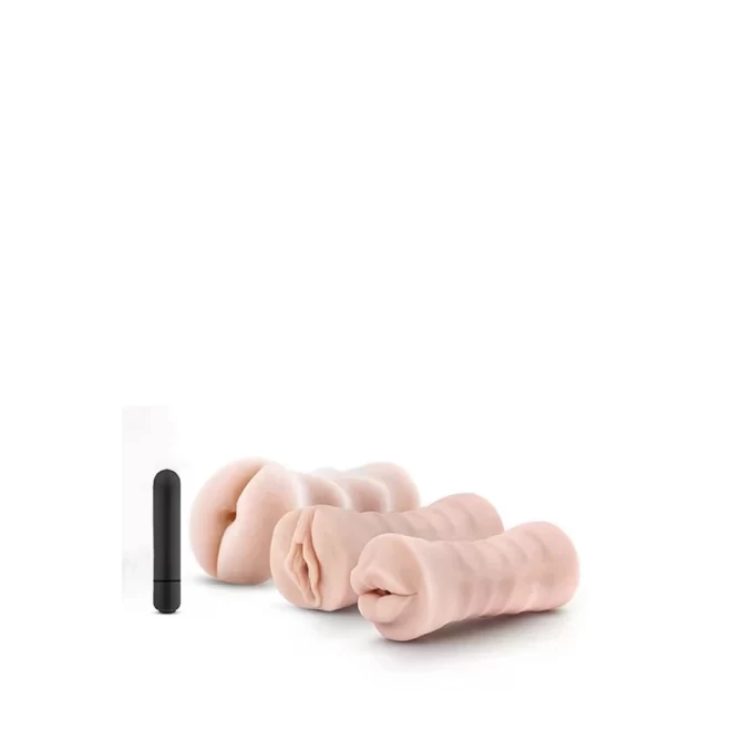 M FOR MEN 3PACK VIBRATING STROKER KIT