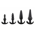 Plug-Quatro Anal Plugs Starter Set- 4-Pack Black