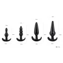 Plug-Quatro Anal Plugs Starter Set- 4-Pack Black