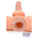Korek analny z otworem - Transparent Anal Plug With Stopper - Large